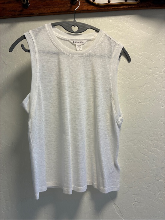 Athleta Tops - Athleta White Muscle Tank Tee Size Small